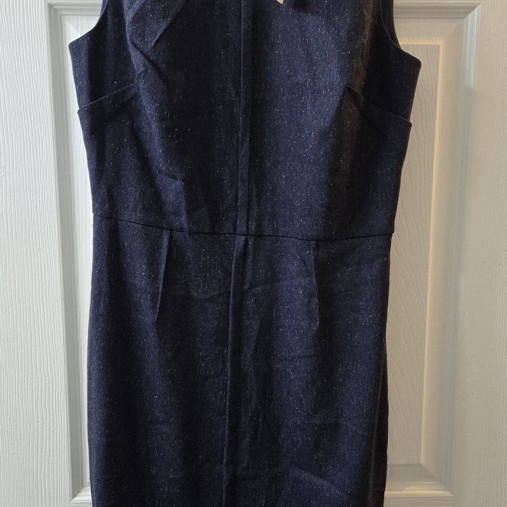 Banana Republic Blue Sheath Dress Sleeveless Scoop Neck